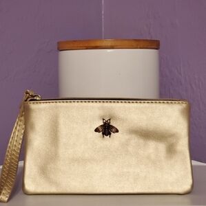 Elegant Gold  Clutch with Bee Accent